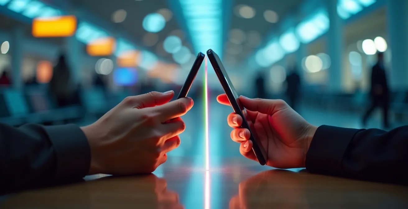 Visualisation abstraite d'une interception de données dans un environnement d'aéroport